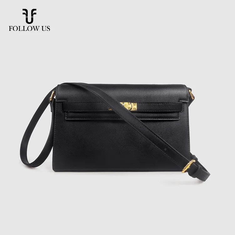 斜挎包女2024新款休闲手提包真皮凯莉包单肩腋下包女士百搭单肩包