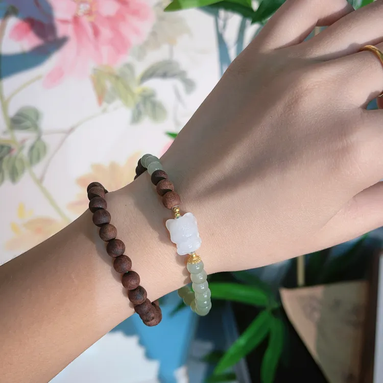 【珊木居】JZX150XY 凡灵 沉水级降真香黄油麻丝0.6双圈手串