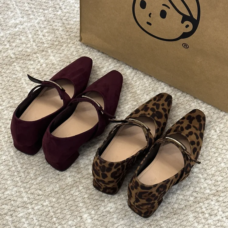 晚睡兰·内增高7cm尖头浅口单鞋女法式复古芭蕾风通勤尖头平底鞋女