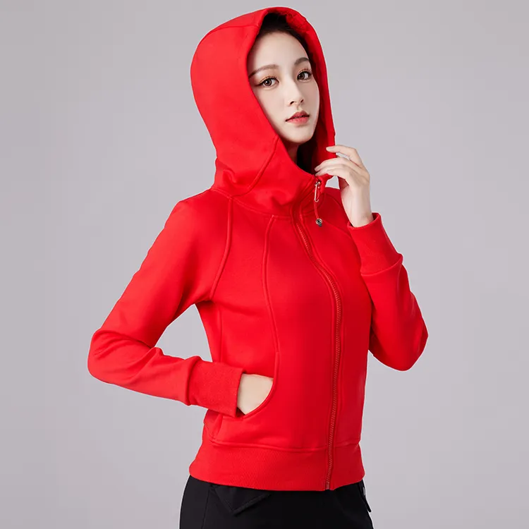 XVRV秋季2025baby绒连帽拉链开衫外套显瘦百搭瑜伽服