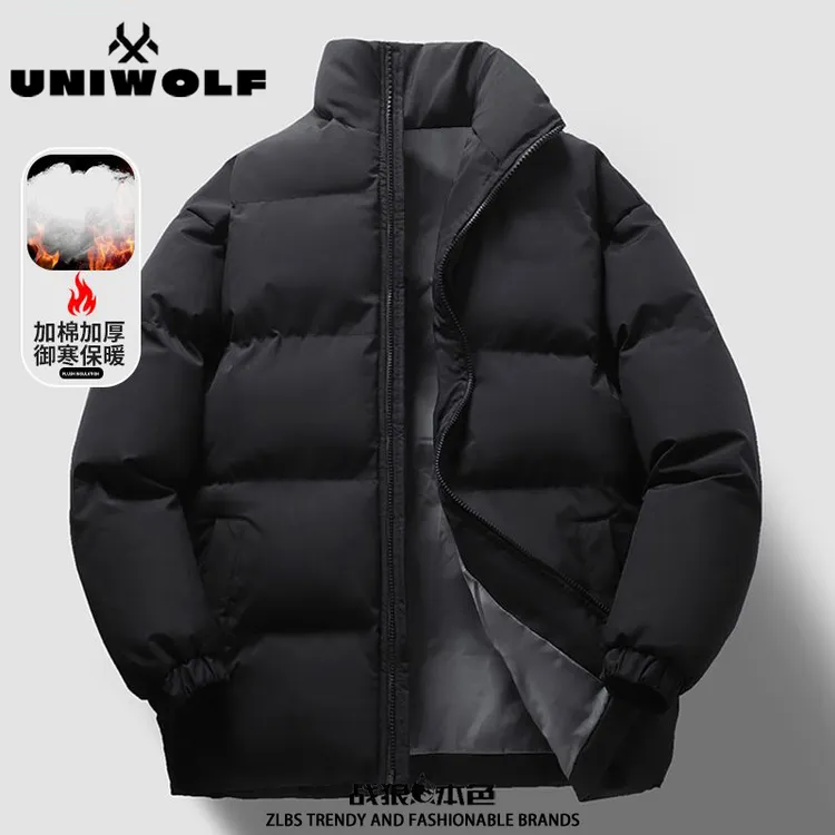 战狼本色冬季棉服男女宽松大码加厚保暖情侣立领休闲百搭棉袄外套