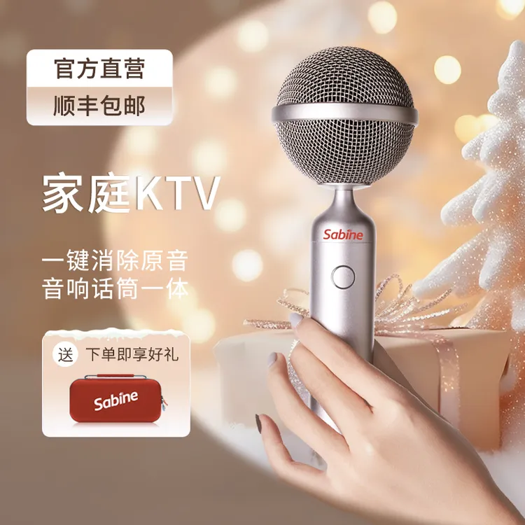 塞宾K歌棒唱歌专用话筒音响一体式声卡音箱麦克风一体机K歌神器