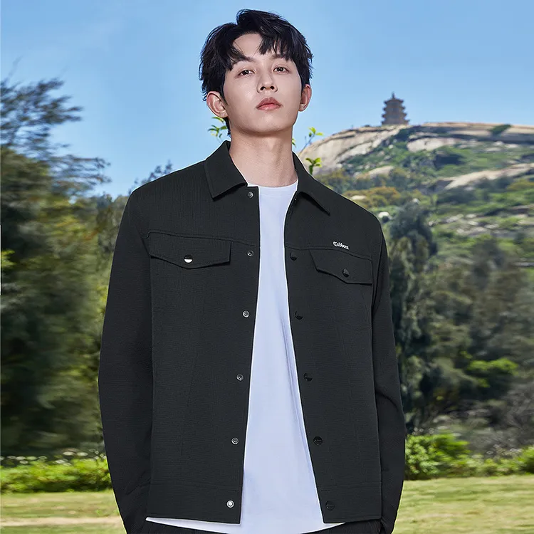 卡宾男装花卉刺绣夹克秋新款休闲时尚舒适肌理外套百搭3243138004