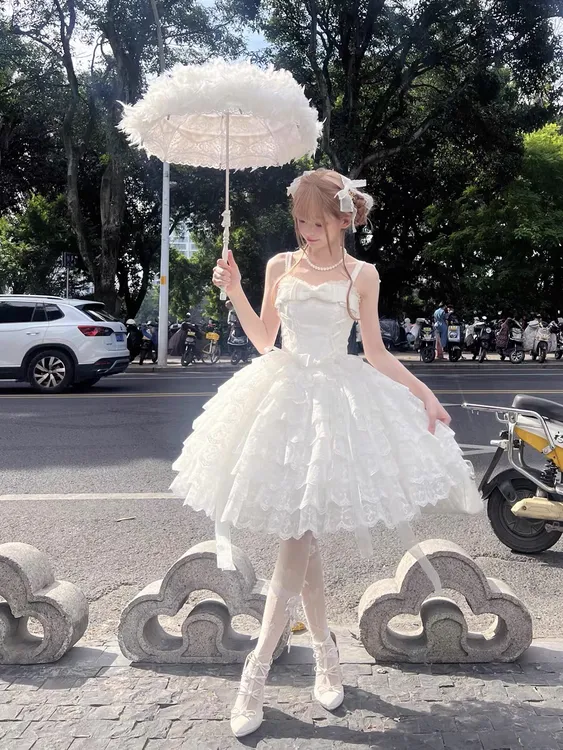 「古儿怪现货」羽落人间洛丽塔连衣裙吊带裙