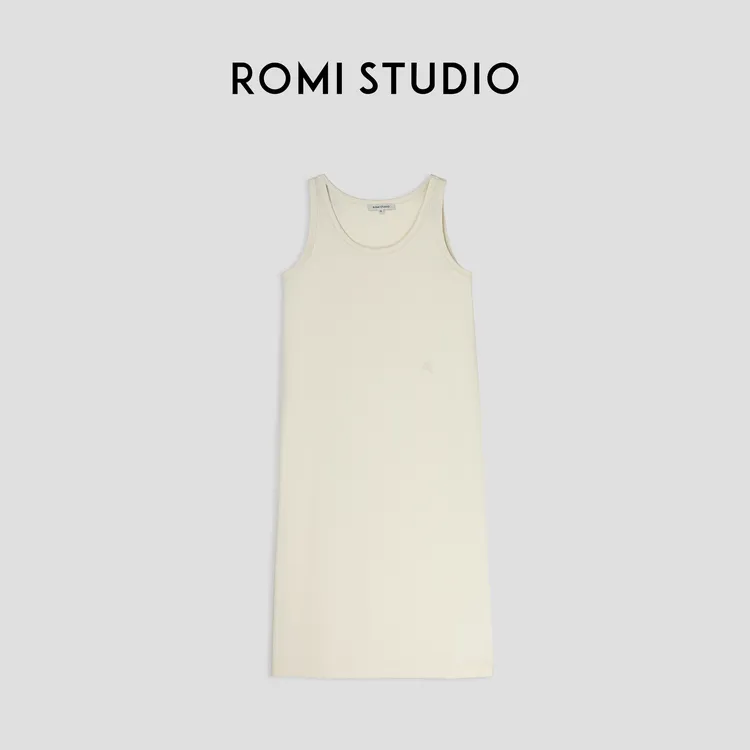 ROMI STUDIO"仲夏拍档”柔软透气洗水棉双口袋背心连衣裙 D3502