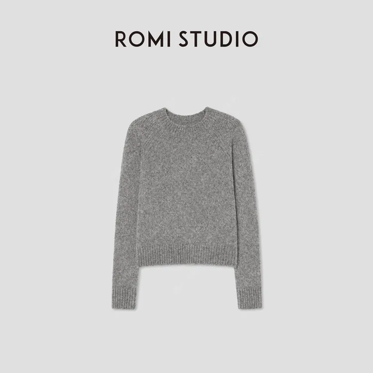 ROMI STUDIO“格雷高知”牦牛绒绵羊毛混纺软糯套头毛衫RW24AS90937