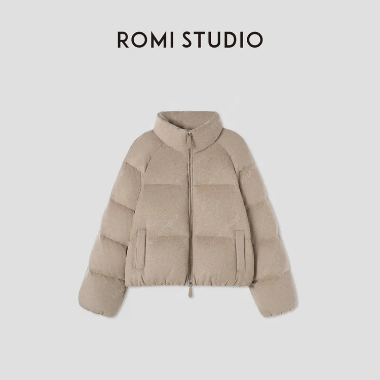 ROMI STUDIO 白鹅绒 骆驼绒绵羊毛桑蚕丝混纺羽绒服 RW24WWW0806