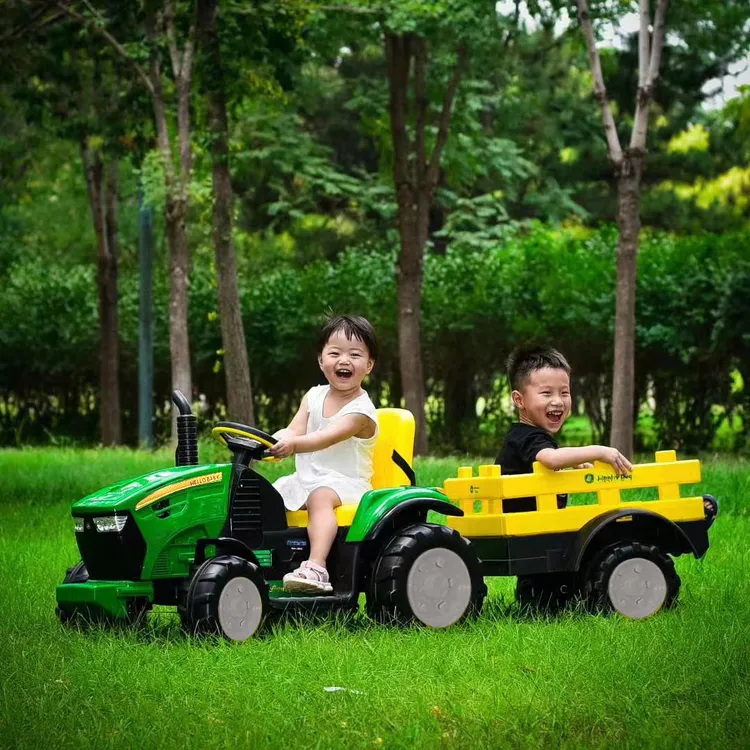 儿童拖拉机遥控电动车功能儿童车电动车网红可坐人儿童电动车小孩