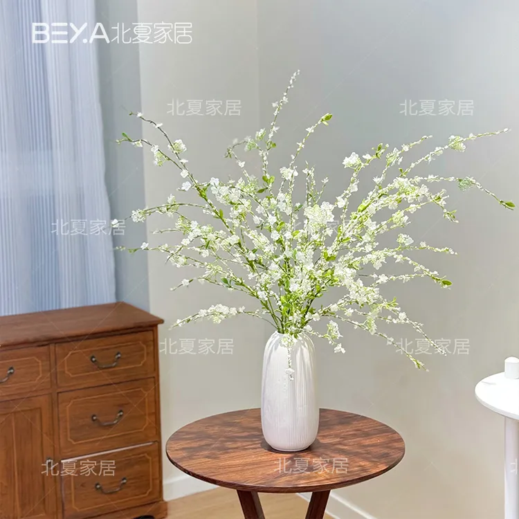 仿真花雪柳花艺摆件客厅餐桌花插花装饰仿真花高级感逼真