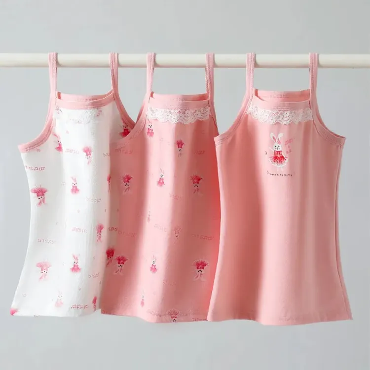 儿童内衣女童小背心宝宝女孩大童吊带背心内穿贴身春秋无袖打底衫