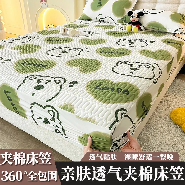 宿舍夹棉床笠单件保护罩夹棉床罩三件套榻榻米床套床笠防滑床笠罩商品图