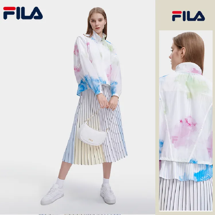 Fila/斐乐休闲时尚运动女子防晒服梭织外套度假风F11W328704F