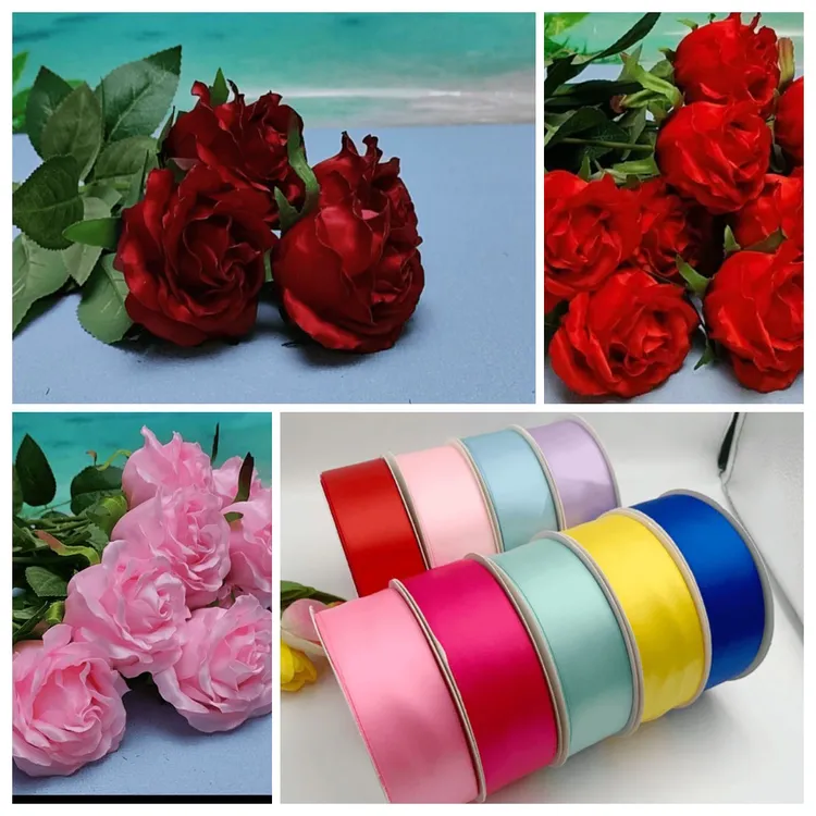 3.8双面缎带手工制作涤纶缎带25码/50码