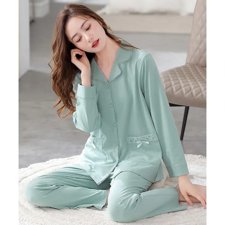 睡衣女款爆款2025新款春秋纯棉长袖女士可外穿秋季秋天网红家居服