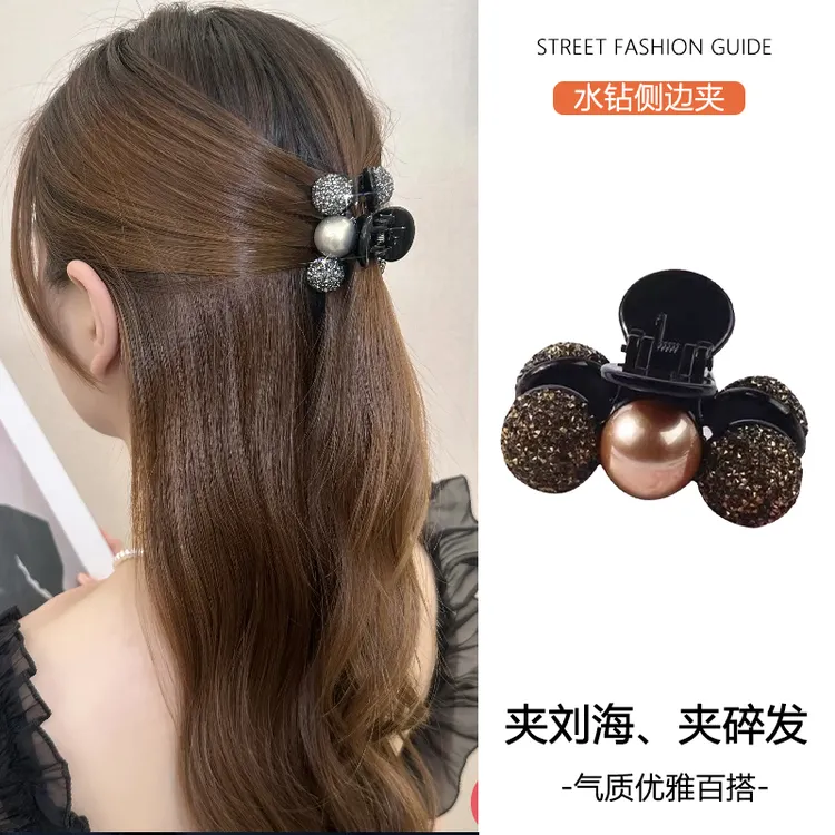 高级感半扎发夹女2025新款后脑勺头饰抓夹发饰小号碎发夹侧边夹子