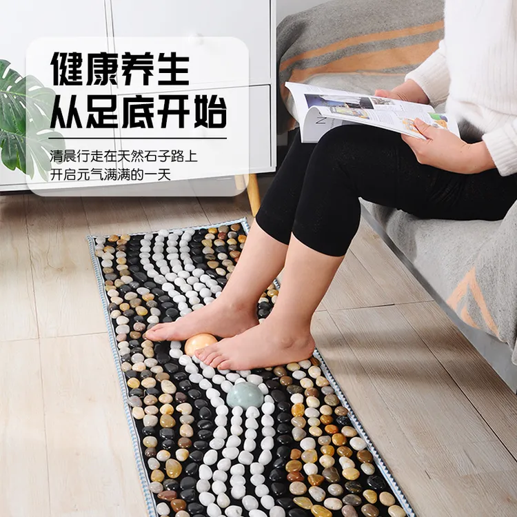 【纯手工】天然鹅卵石雨花石足底按摩垫穴位指压板舒适足部