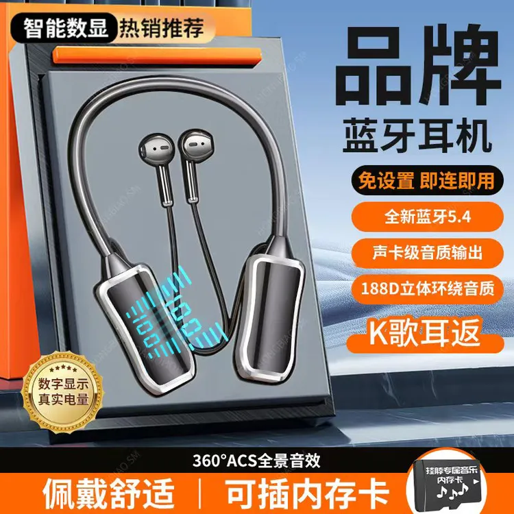 【升级高配版】无线蓝牙挂脖入耳式K歌耳返直播带麦克风游戏通用
