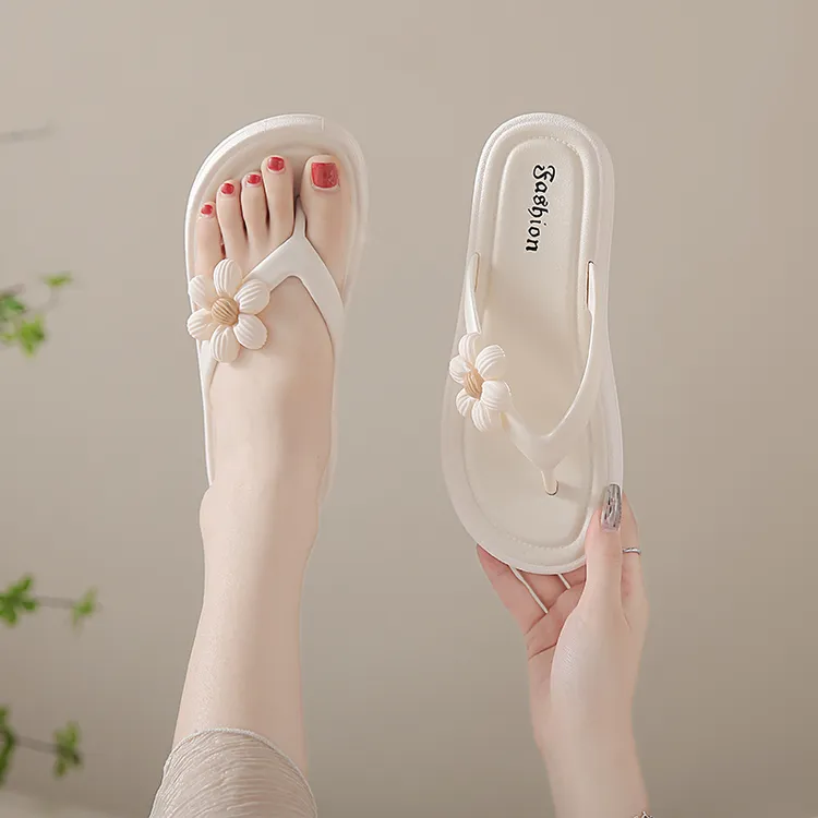 拖鞋女夏季外穿2024年新款网红平底防滑沙滩鞋厚底夏款夹脚人字拖