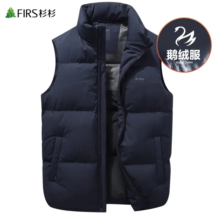 【鹅绒马甲】杉杉羽绒马甲男2025冬季新款中青年保暖防寒厚背心外套