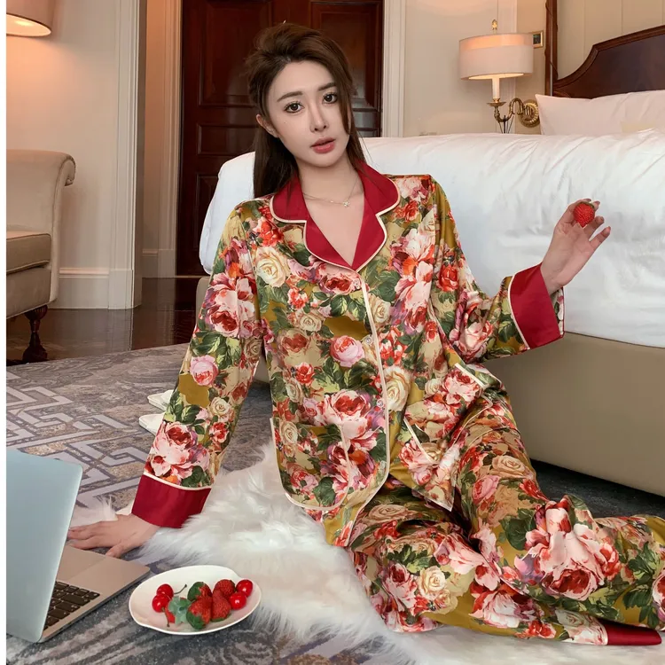 简丹生活【花好月圆】 艺术设计师轻薄柔软舒适亲肤家居服套装6717