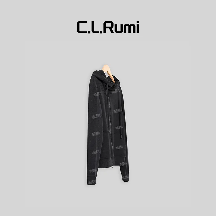 【Rumi时装】高定 休闲百搭长袖连帽简约上衣短款女外套4764wt