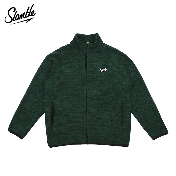SLAMBLE摇粒绒立领拉链夹克运动外套中间层防风保暖上衣
