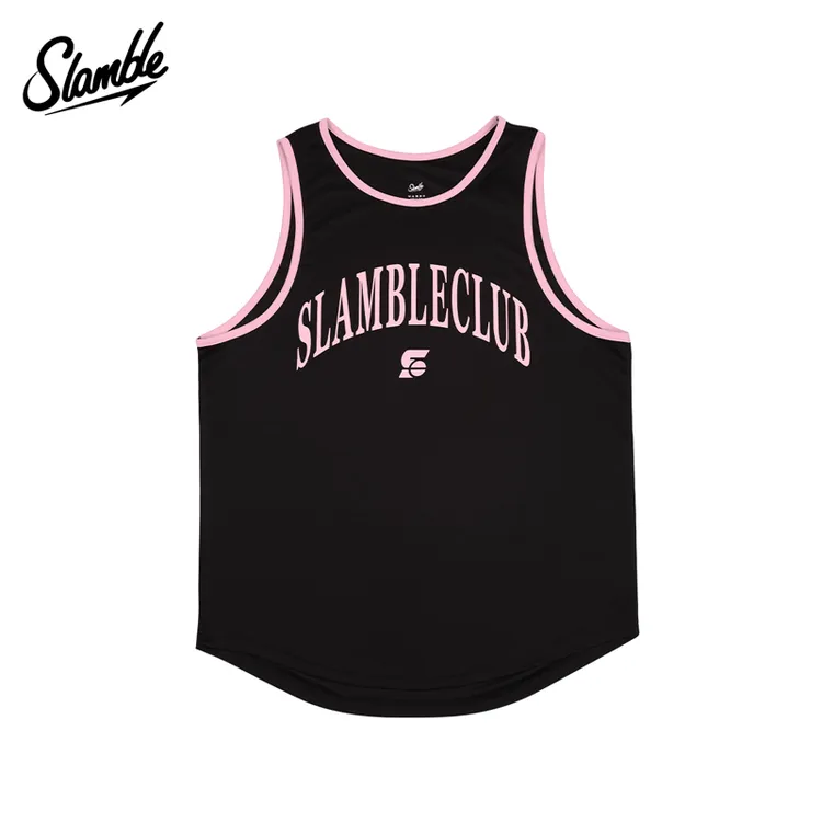 SLAMBLE健身篮球背心无袖美式印花投篮服运动速干训练跑步