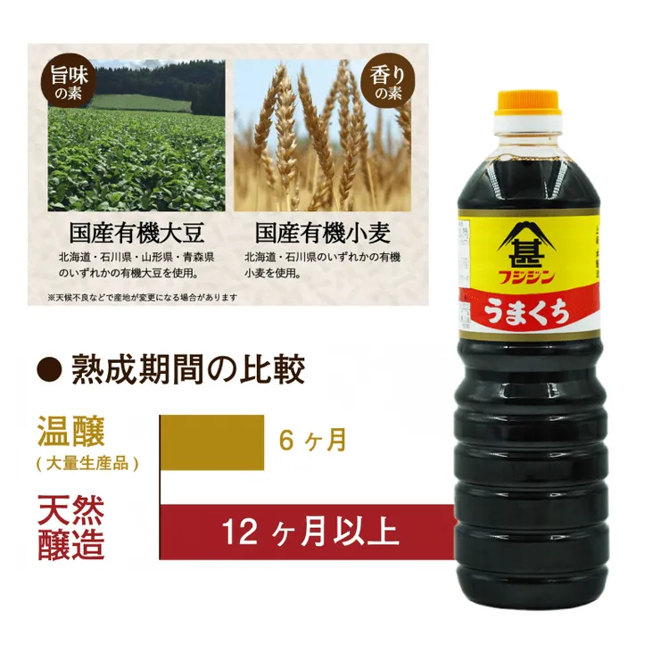 富士甚酿造酱油生抽本酿造酱油日本酱油进口酱油1000ml