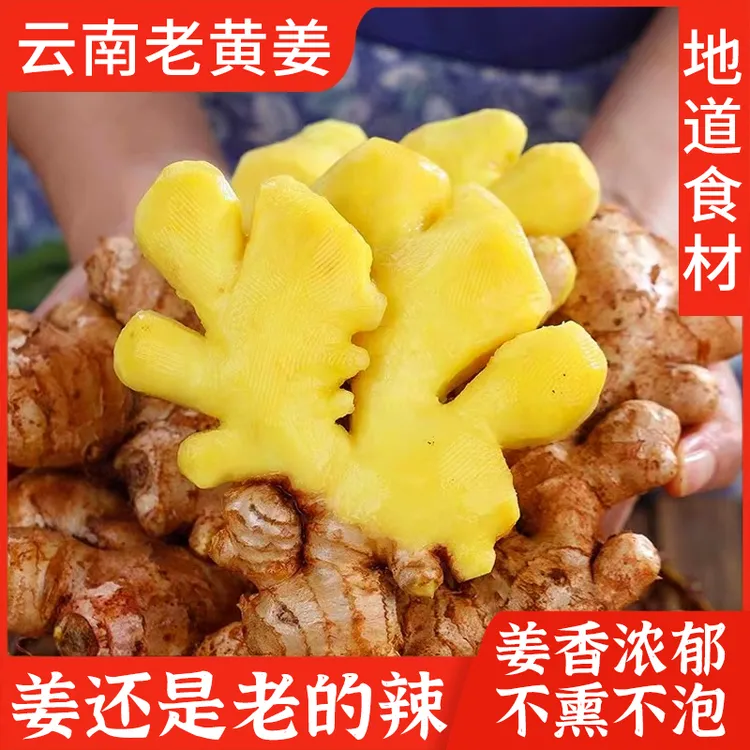 （小黄姜老姜)云南山区现挖生姜农家新鲜土姜月子姜9/5/3斤调料