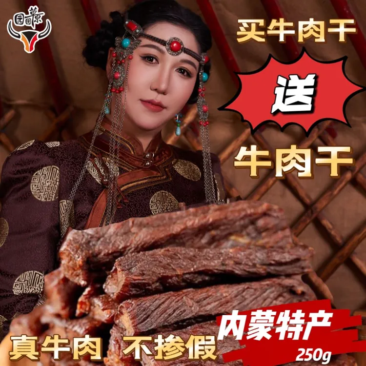 内蒙古特产 风干牛肉8成干独立真空包装孕妇儿童优选零食即食草原