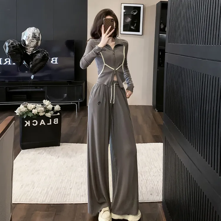 早秋装搭配一整套新款2024网红爆款小香风套装时尚休闲运动两件套