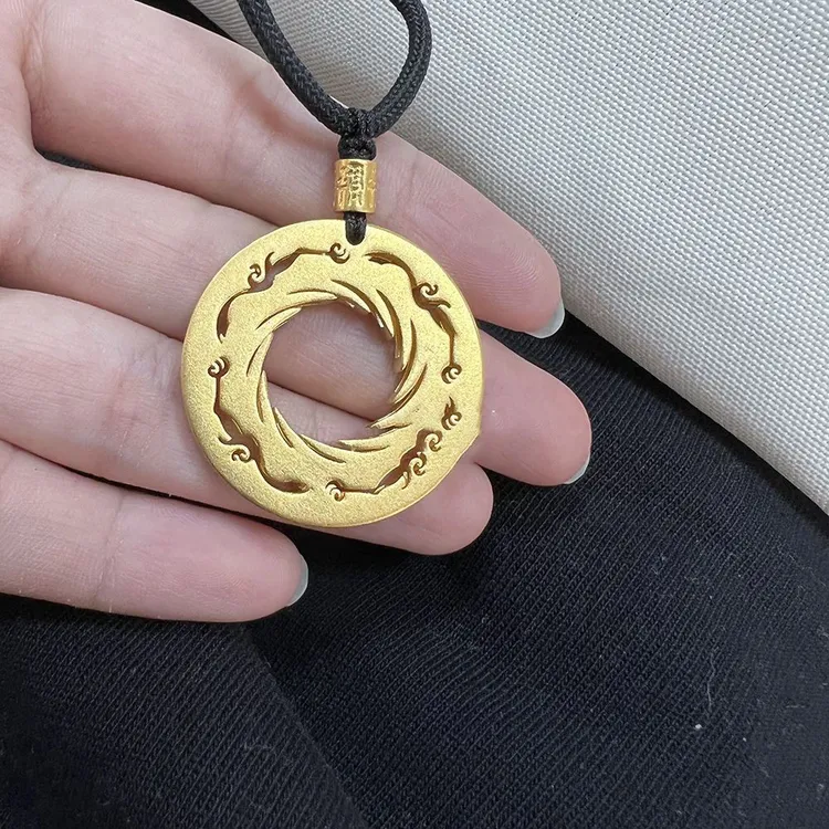 太阳神鸟图腾吊坠博物馆还原商周三星堆同款古法简约