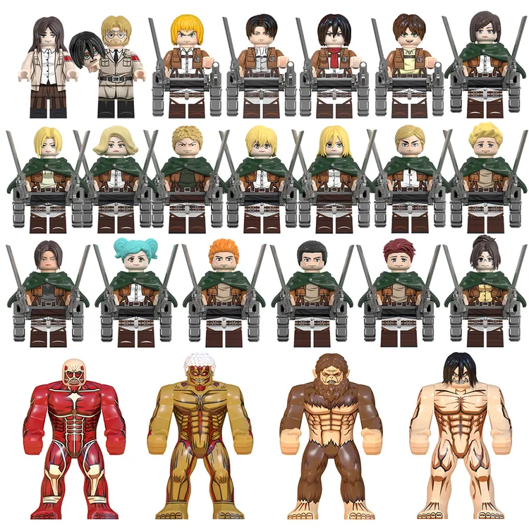 World Minifigs中国积木动漫恺之巨人利威迩阿克曼拼插积木小人仔