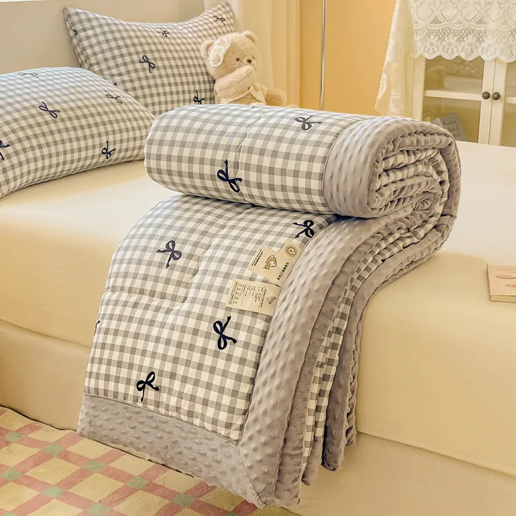 A类母婴级全棉印花豆豆被加厚冬被春秋被芯单双人学生宿舍可机洗