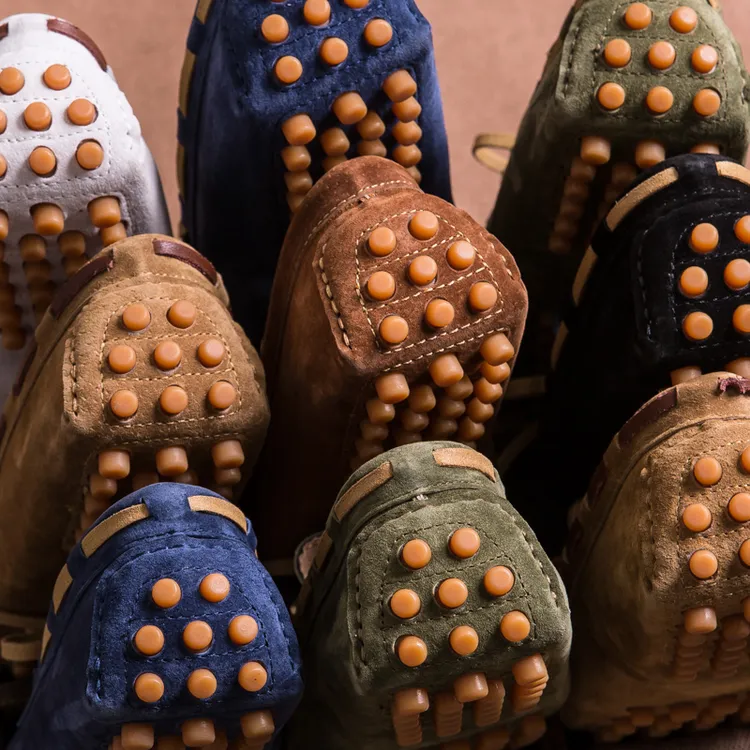 新款真皮韩版豆豆鞋男士软底夏天透气潮流时尚春夏包头休闲鞋大码