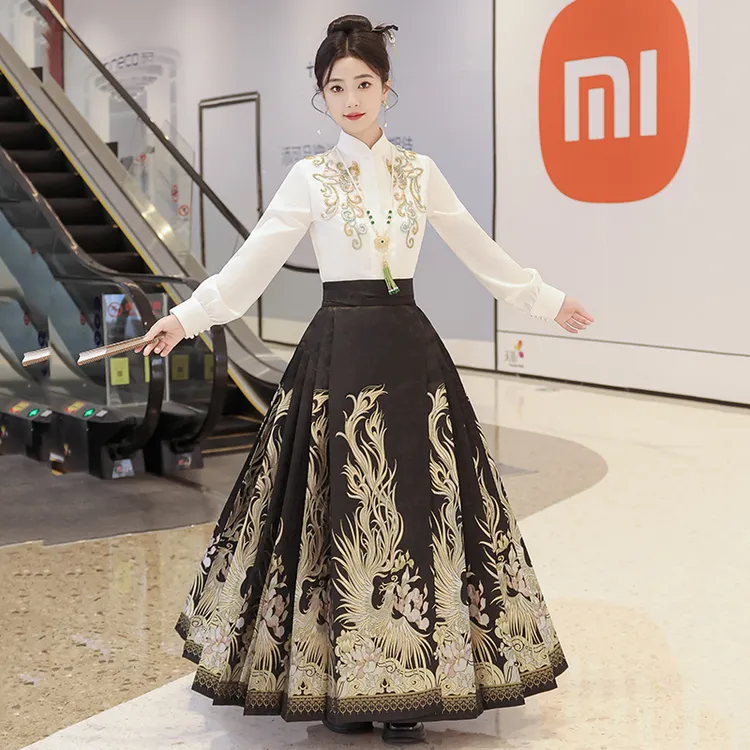 凤鸣马面裙汉服2023新款秋款国风明制女成人日常新中式晚礼服