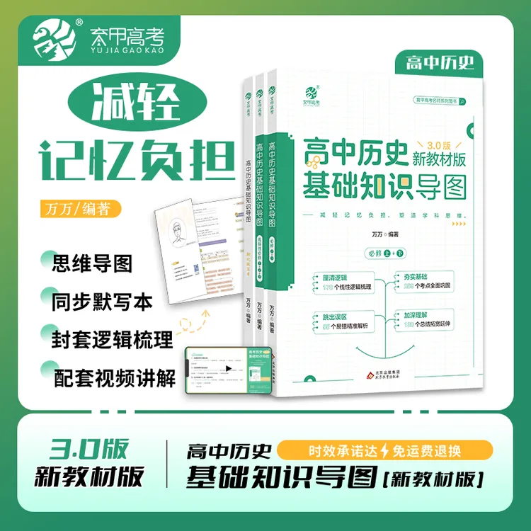 育甲高考新版万万理解高中历史基础知识导图新教材复习适用