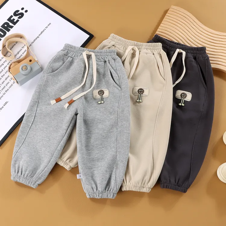 儿童秋季新款休闲卫裤宝宝时尚洋气宽松运动裤中大童棉质束脚裤