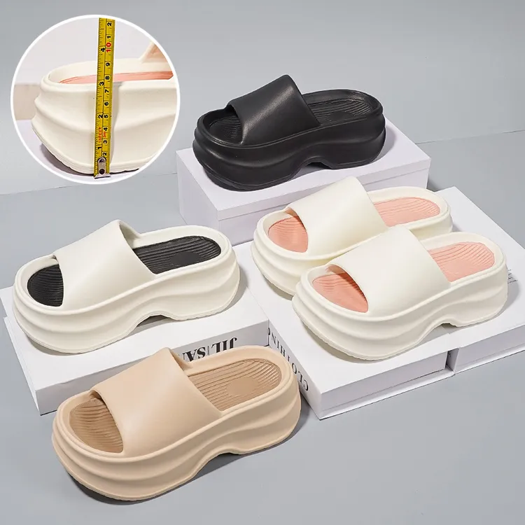厚底拖鞋女鞋夏季时尚外穿居家EVA厚底凉拖百搭踩屎感增高一字拖