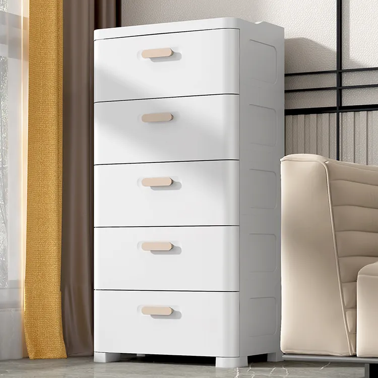 塑料收纳柜抽屉式多层儿童玩具零食置物架家用置物柜加厚储物柜子