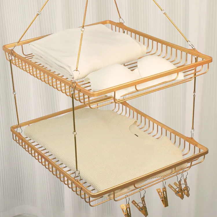 铝合金晒衣篮晾衣网阳台毛衣专用晒衣篮平铺晾晒神器羊毛衫晾衣架
