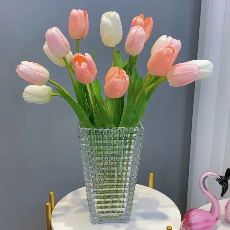 郁金香ins仿真花摆设房间卧室插花客厅装饰花艺餐桌摆件干花花束