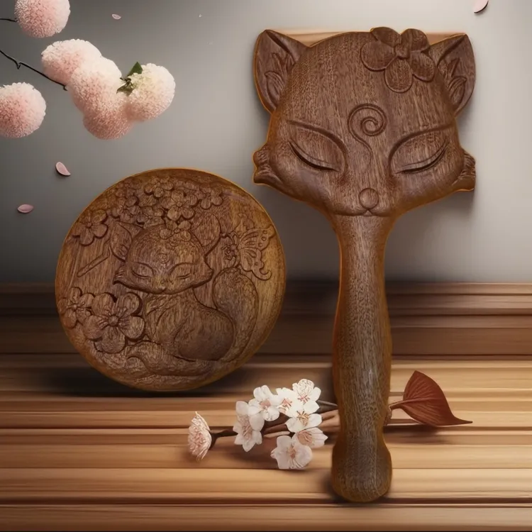 气垫梳卡通小狐仙气囊梳按摩头皮护发打理儿童可爱带手柄木梳子