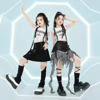 女童爵士舞演出套装jazz街舞儿童嘻哈潮服潮流女孩时尚走秀表演服
