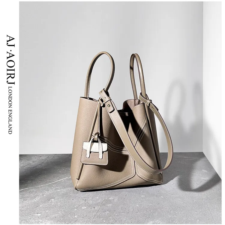 【英国AJ AOIRJ】小众设计高级感秋季新款单肩腋下真皮托特包