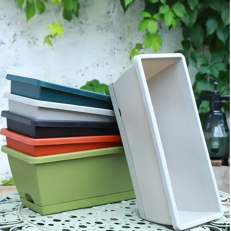 高品质阳台种菜盆种菜长方形花盆塑料长方形花盆蔬菜盆特大号耐用