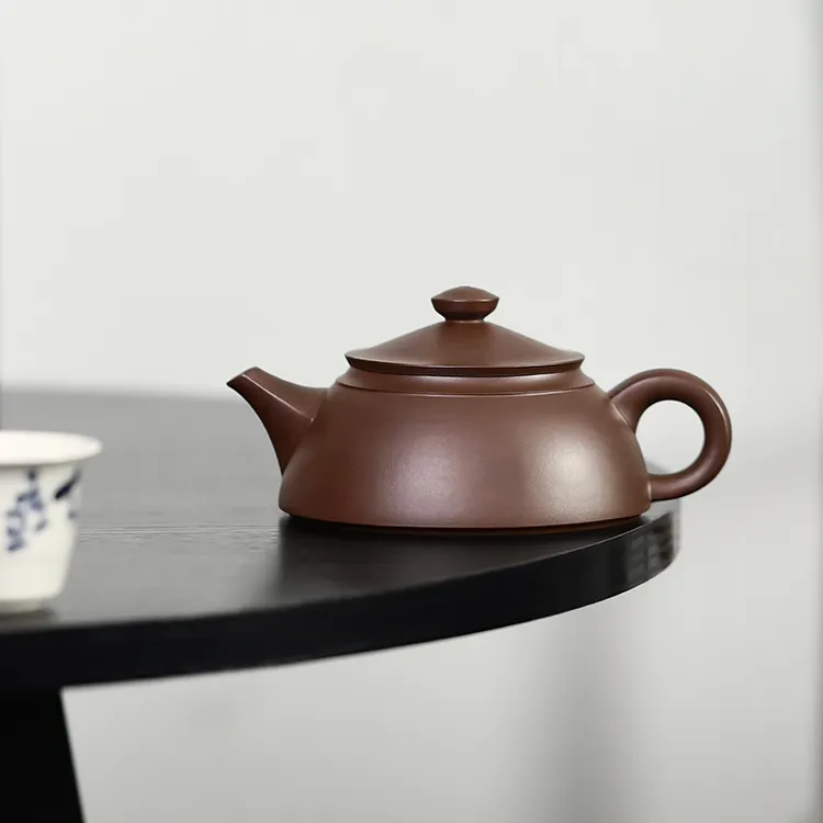 宜兴原矿手工紫砂壶，大师级收藏作品，家藏紫泥制作，斗笠壶