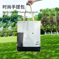 手提帆布袋包收纳购物袋可水洗时尚单肩袋休闲百搭环保学生补习袋