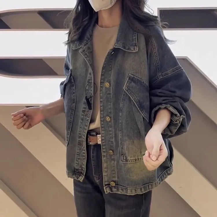 大码牛仔外套女2025新款爆款洋气夹克上衣胖mm宽松短款显瘦女装潮