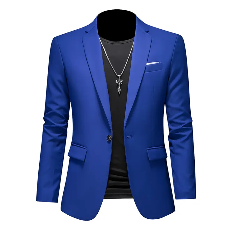 秋季男士商务休闲时尚西装外套修身大码便西职业正装礼服西服上衣